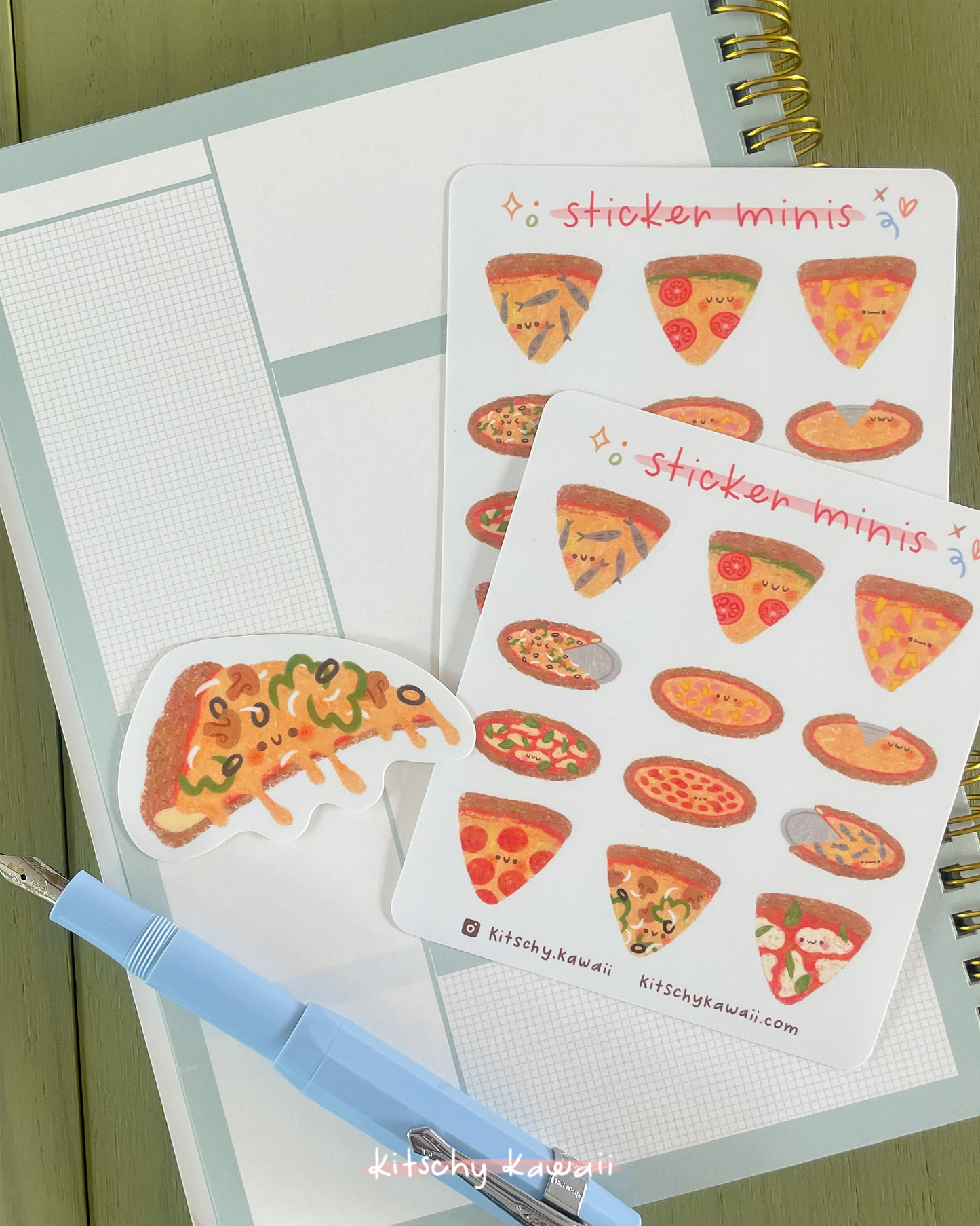 Pizza Mini Sticker Sheet