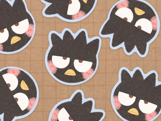 Hello Friends Vinyl Sticker (Grumpy Penguin)