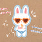 Sun Bunny Vinyl Sticker