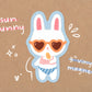 Sun Bunny Vinyl Magnet