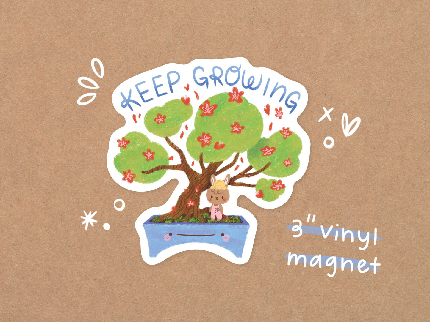 Keep Growing Vinyl Magnet