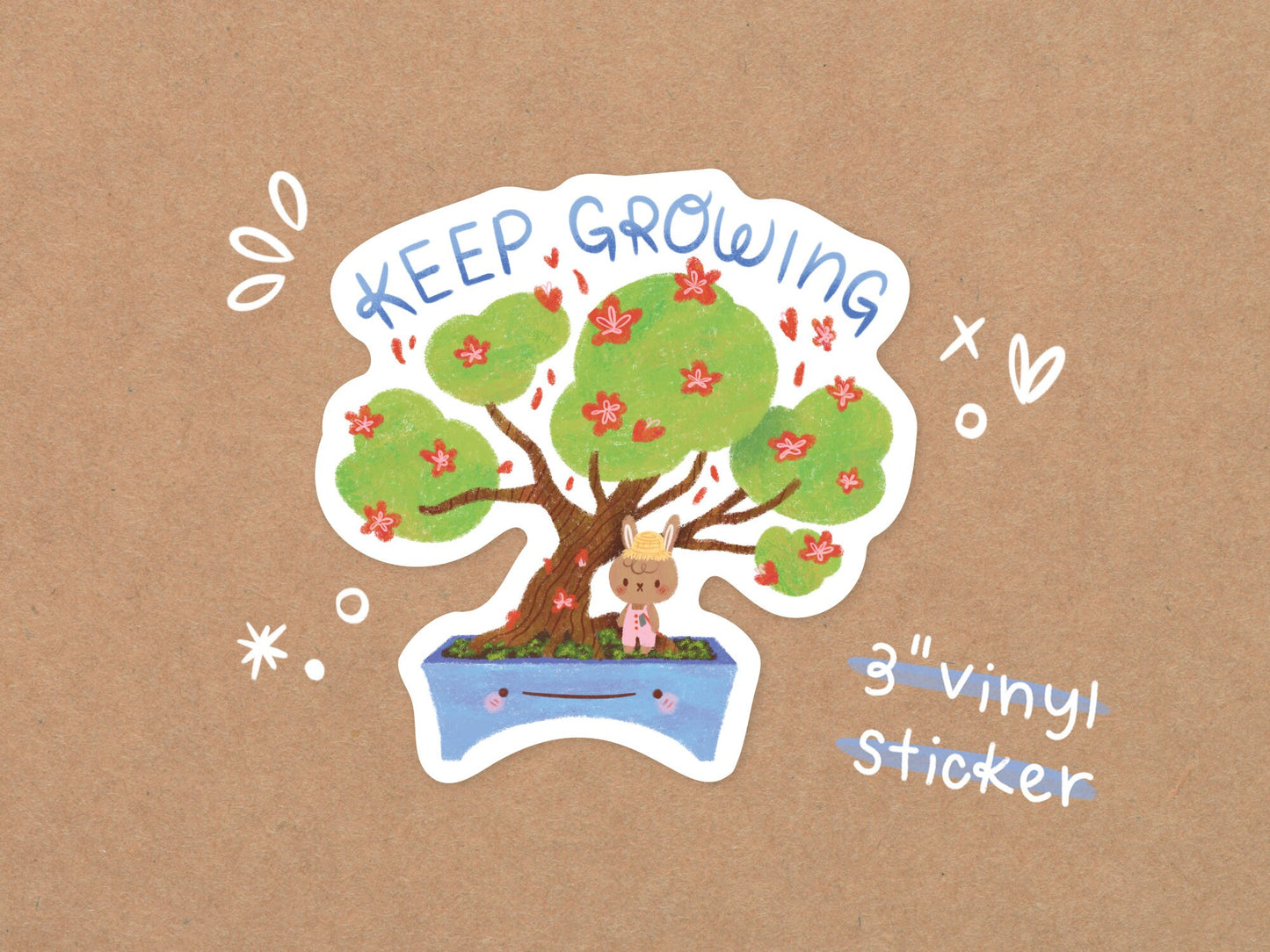 Keep Growing Vinyl Sticker