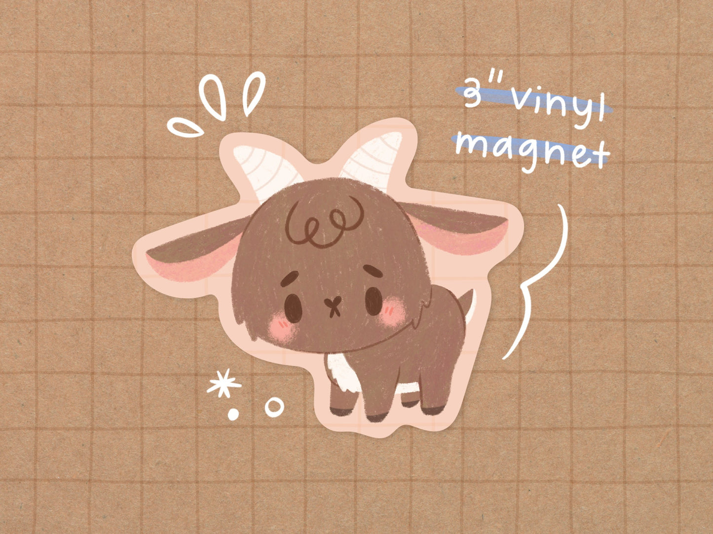 Baby Goat Vinyl Magnet