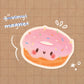 Pink Donut Vinyl Magnet