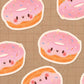 Pink Donut Vinyl Sticker