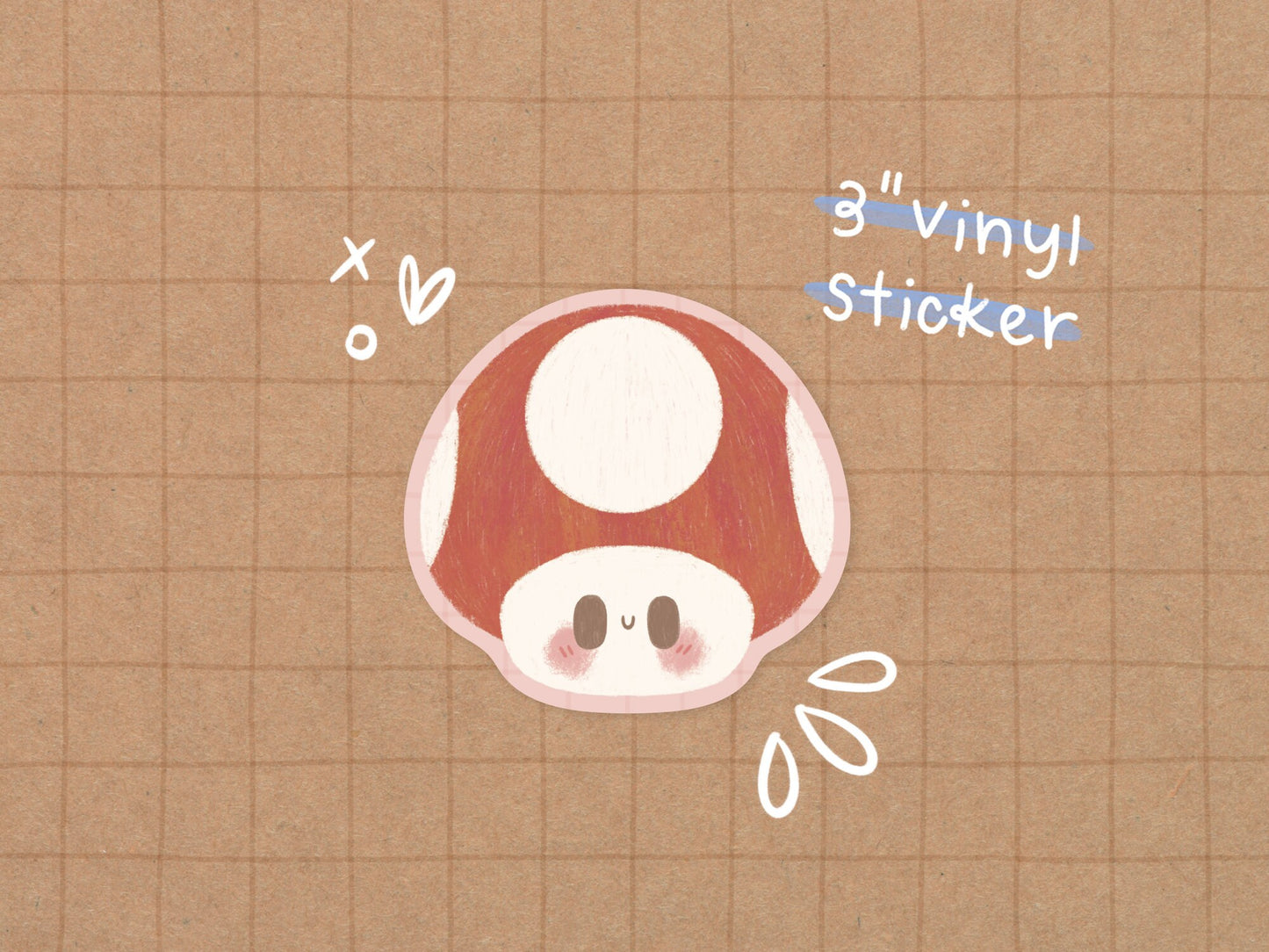 Mario 1-UP Mushroom Vinyl Sticker