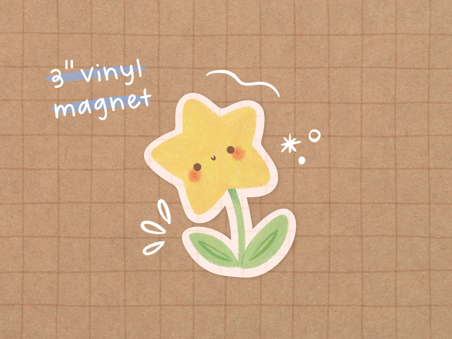 Star Flower Vinyl Magnet