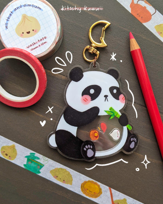 Mooncake Panda Shaker Keychain