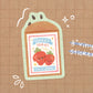 Strawberry Seeds Vinyl Sticker