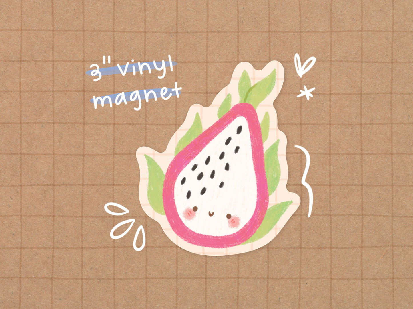 Dragon Fruit Vinyl Magnet