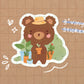 Bear Garden Vinyl Sticker