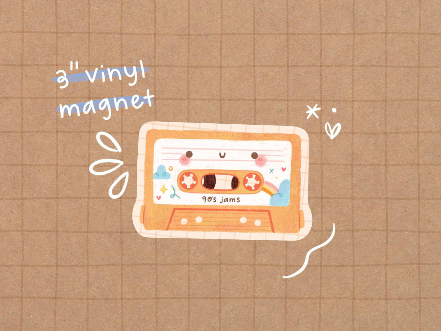 Cassette Tape Vinyl Magnet