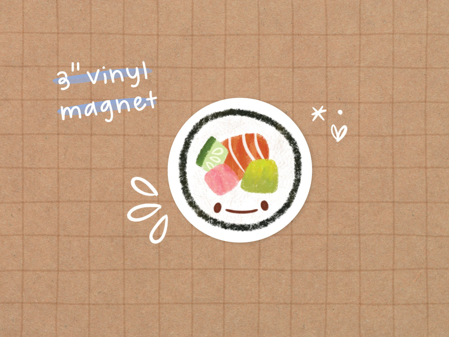 Sushi Vinyl Magnet