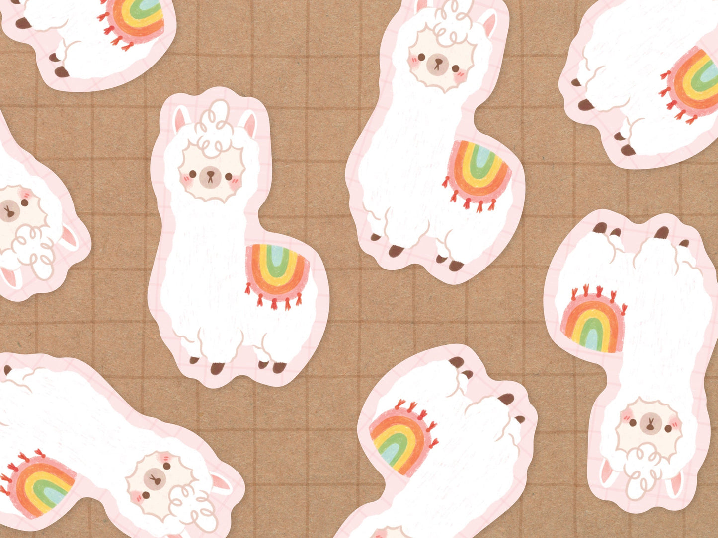 Rainbow Alpaca Vinyl Sticker