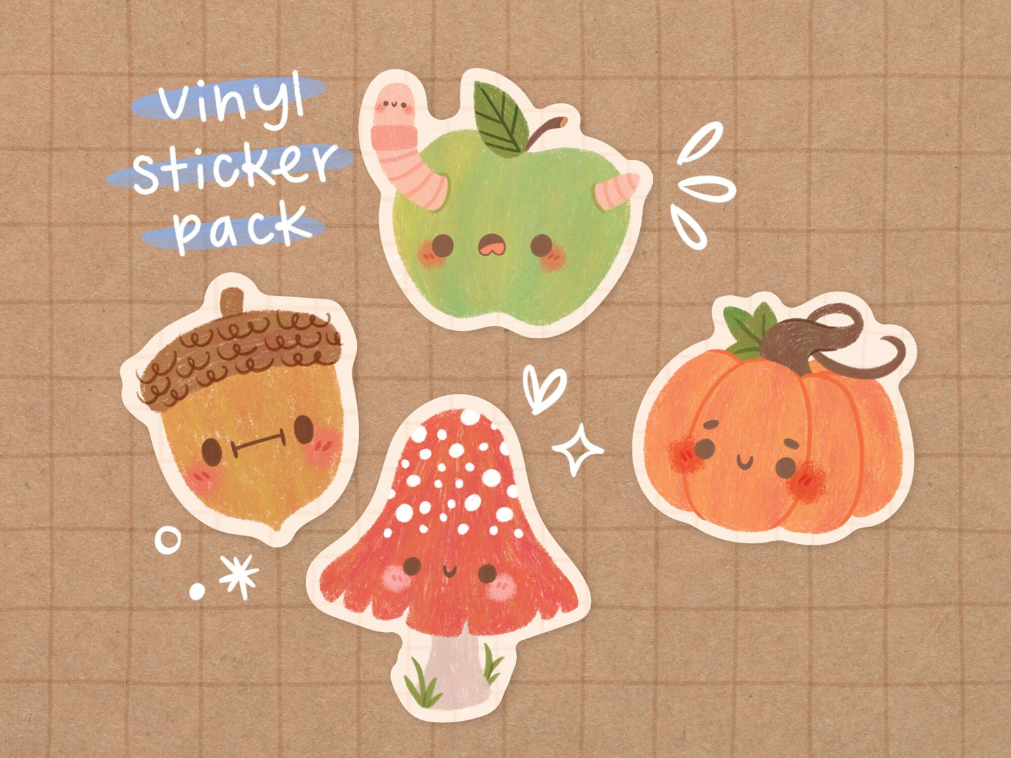 Autumn Pals Vinyl Sticker Pack A