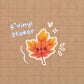 Autumn Leaf Vinyl Sticker