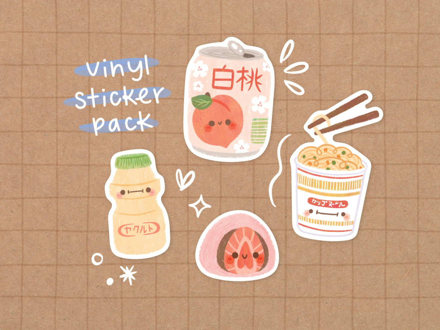 Asian Snacks Vinyl Sticker Pack B