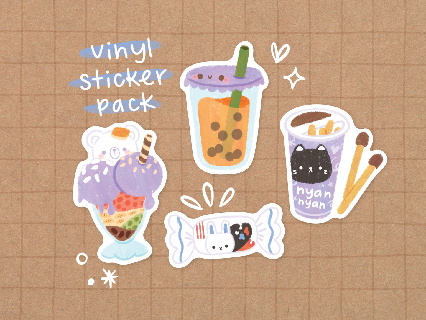Asian Snacks Vinyl Sticker Pack C