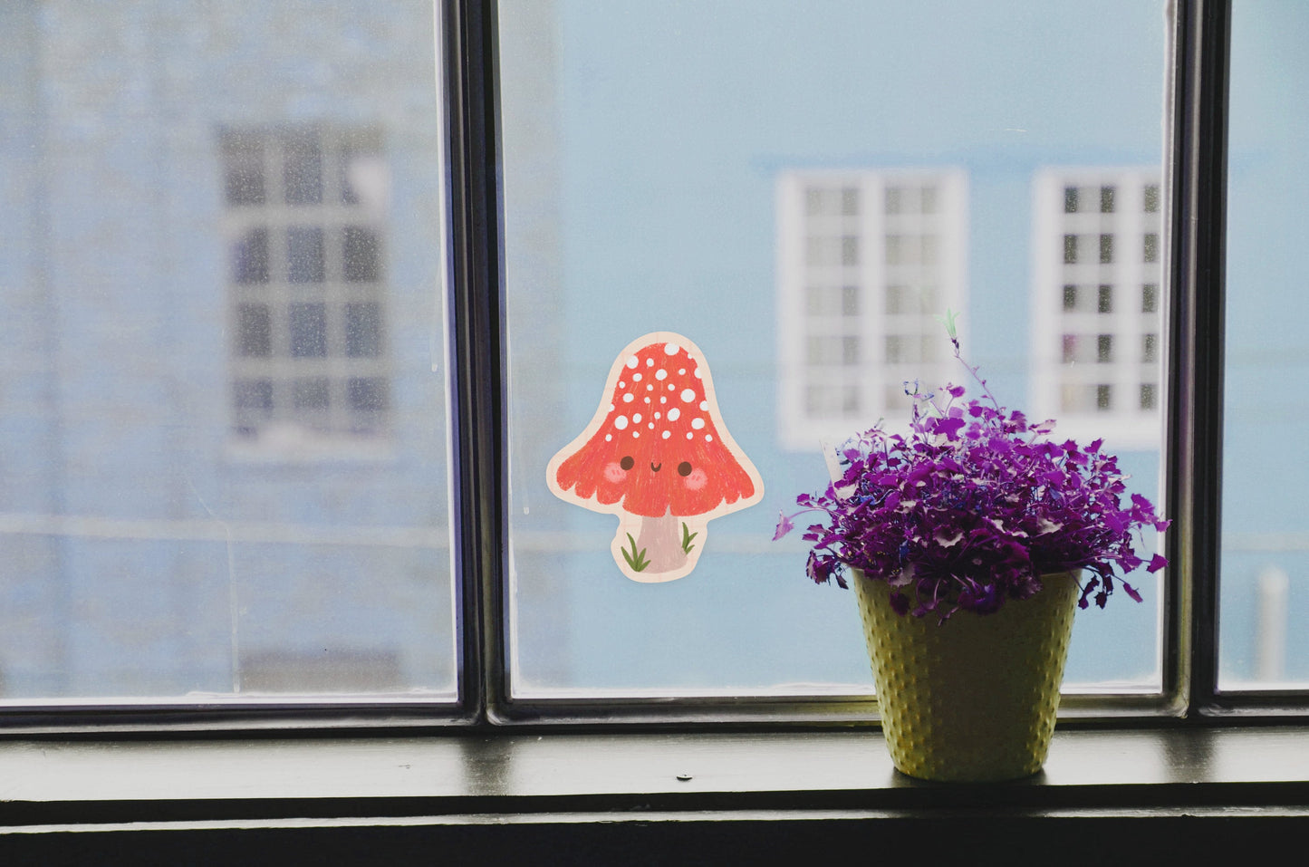 Red Mushroom Window Cling
