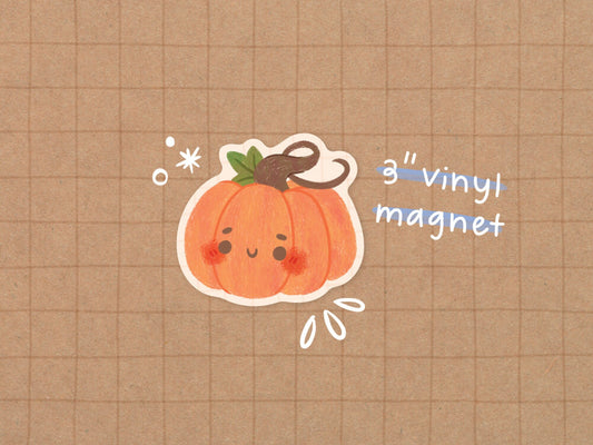 Pumpkin Vinyl Magnet