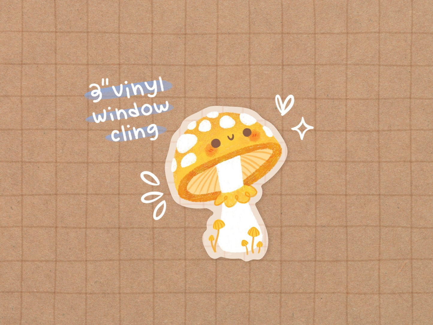 Yellow Mushroom Window Cling