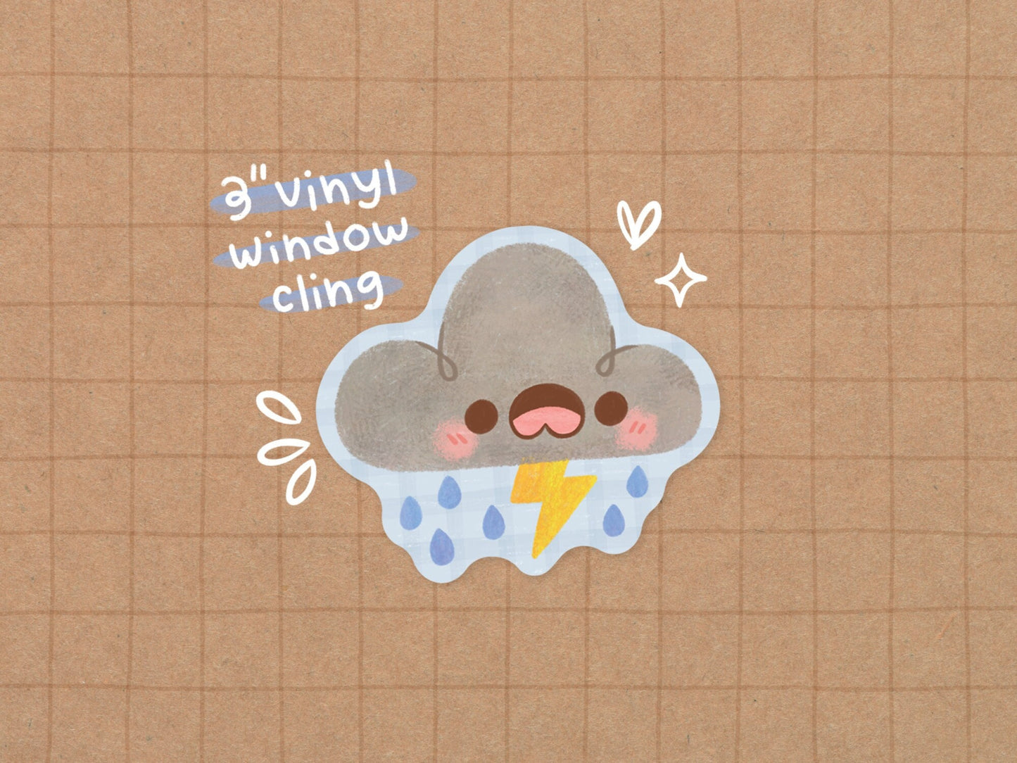 Rainy Cloud Window Cling
