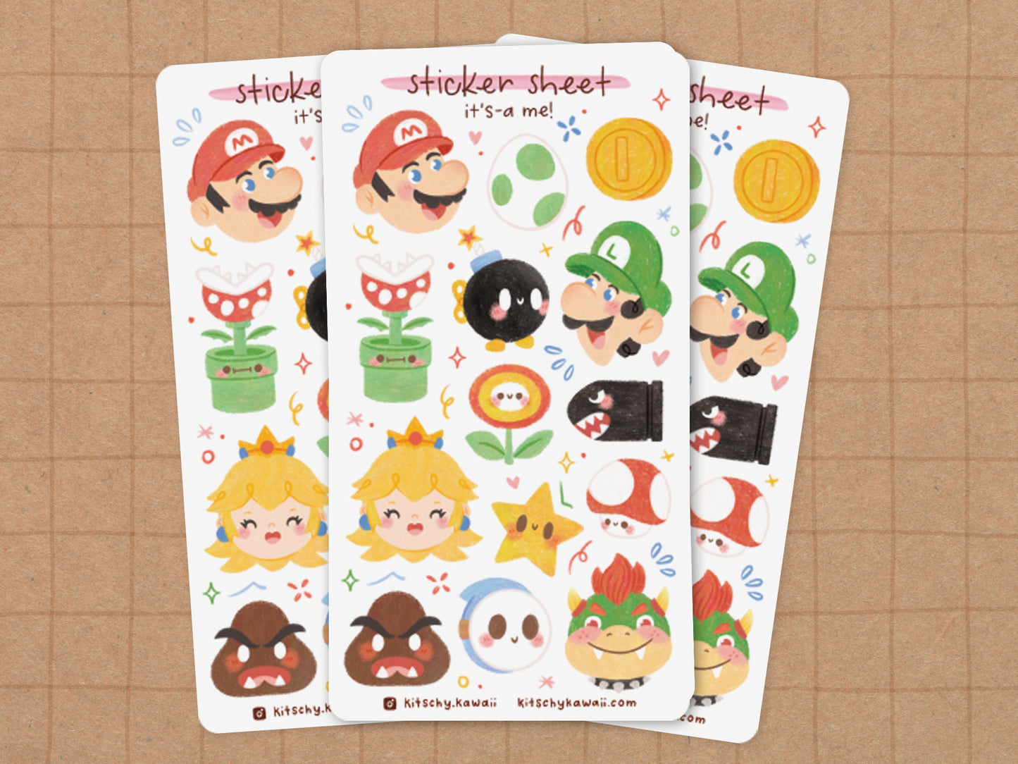 It's-a-Me Mario Vinyl Sticker Sheet