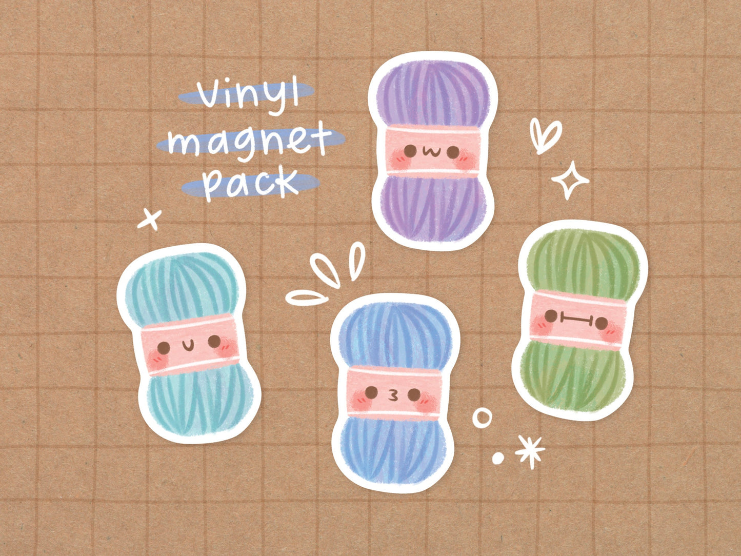 Rainbow Yarn Magnet Pack B