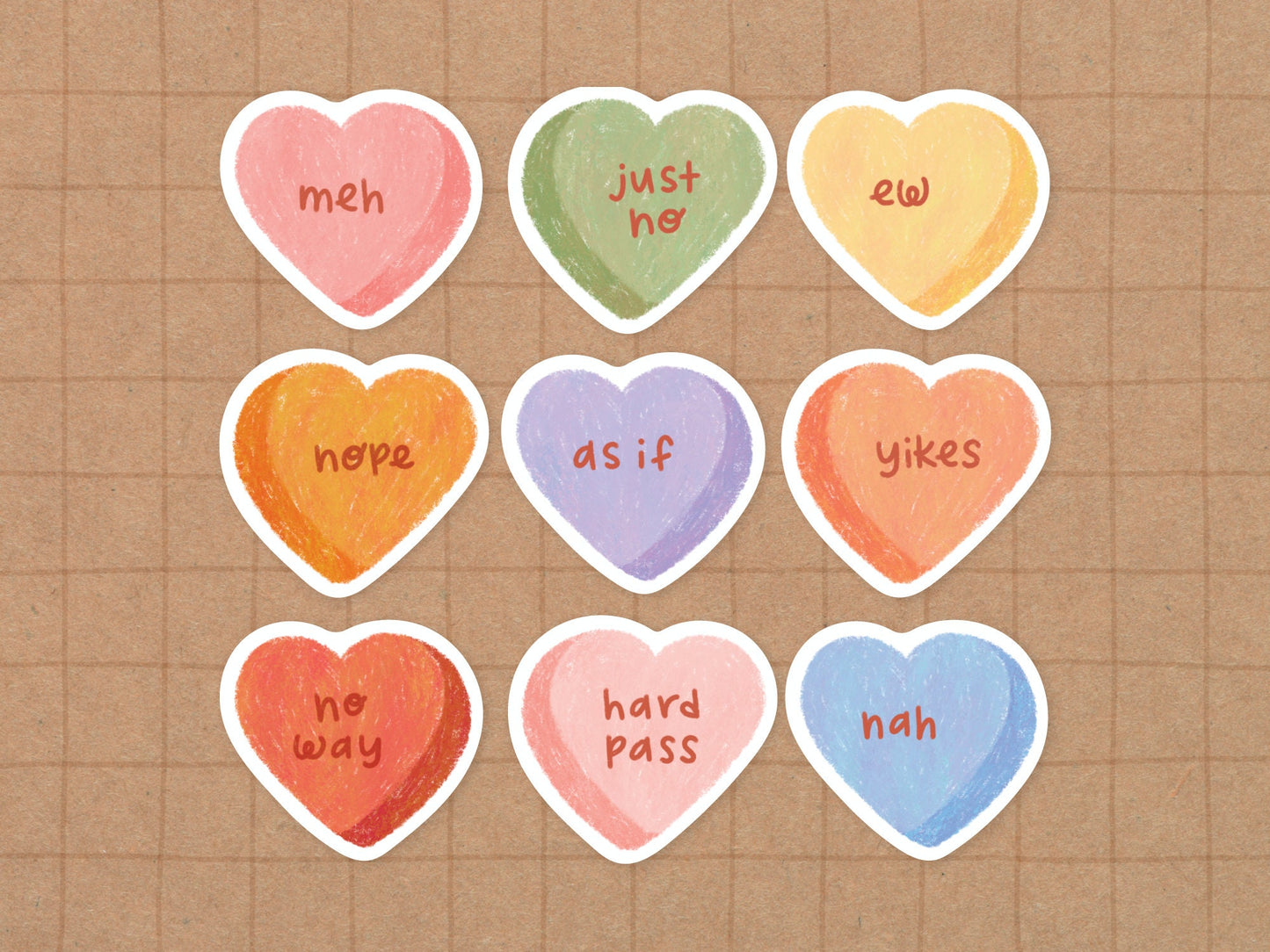 Anti Conversation Hearts Magnet Pack