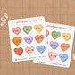 Conversation Hearts Mini Sticker Sheet