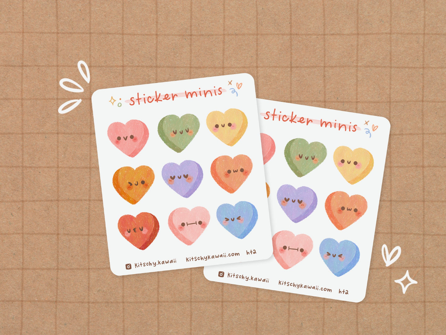 Conversation Hearts Mini Sticker Sheet