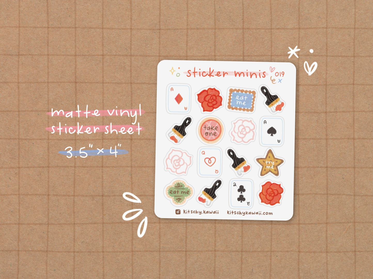 Alice in Wonderland Mini Sticker Sheet