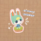 Sasha Animal Crossing Vinyl Sticker