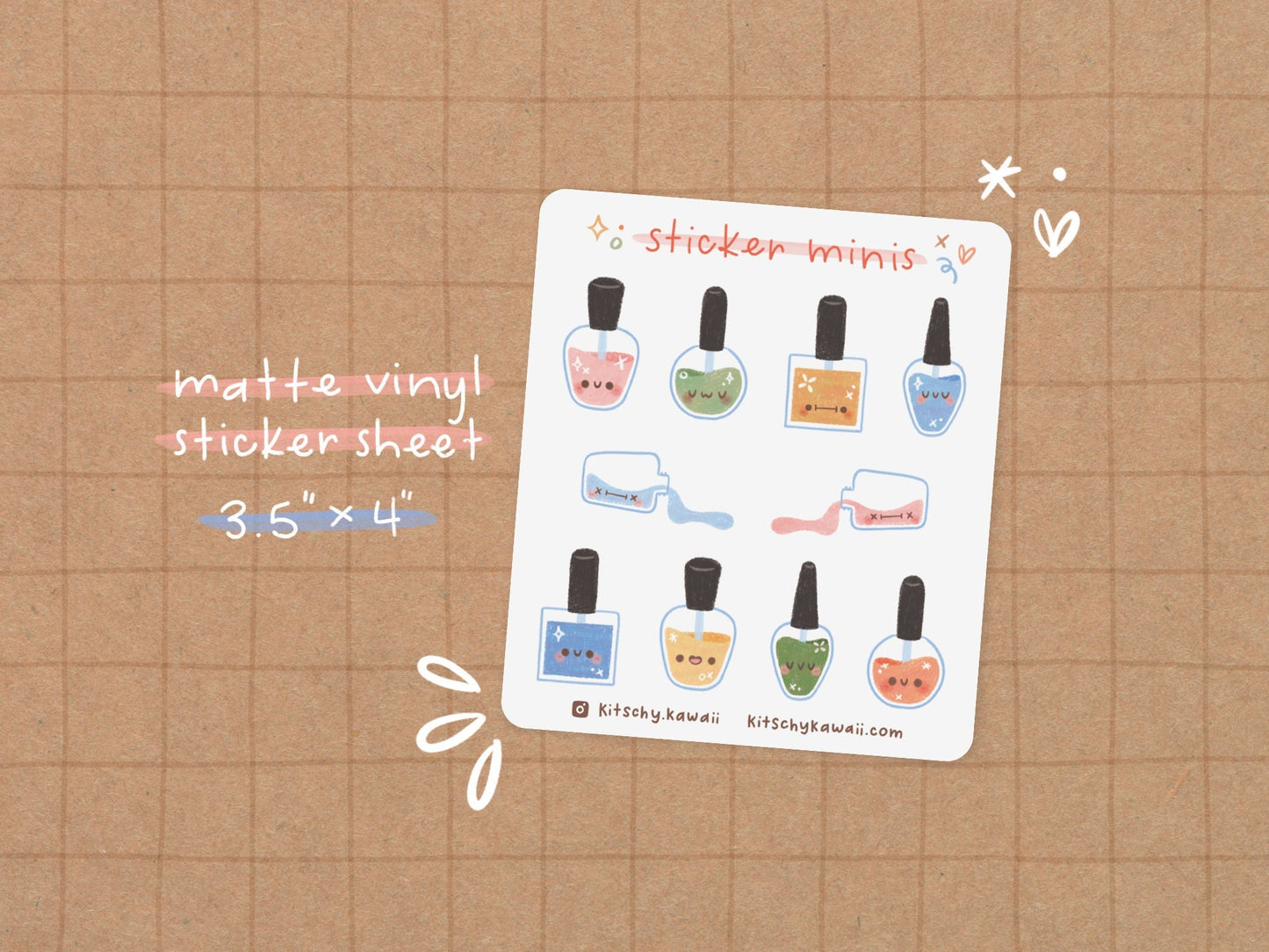 Nail Polish Mini Sticker Sheet