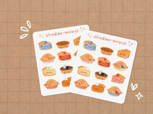 Pie Mini Sticker Sheet