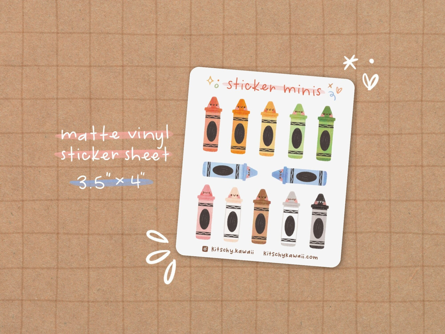 Crayon Mini Sticker Sheet