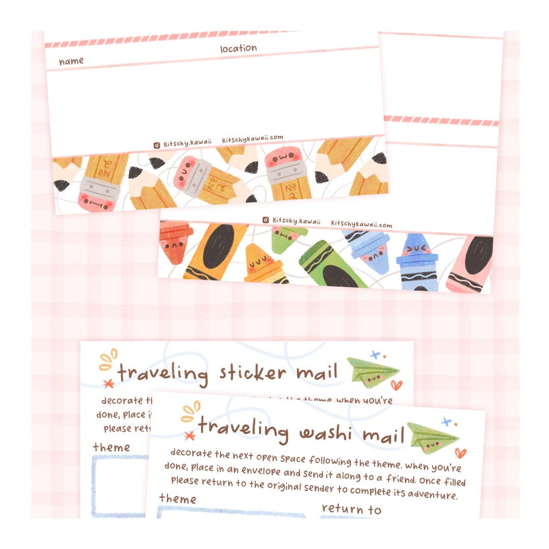 Traveling Postcards + Washi Tape