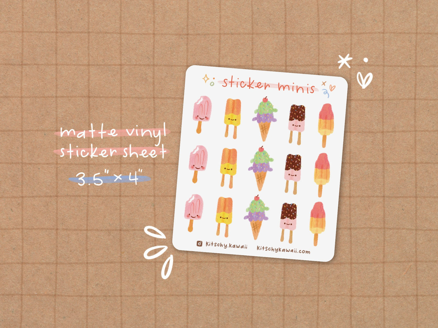 Ice Cream Mini Sticker Sheet