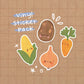 Vegetable Vinyl Sticker Pack B