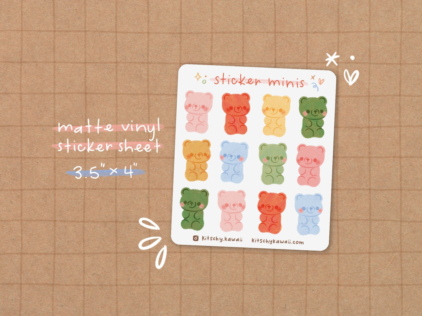 Gummy Bear Mini Sticker Sheet