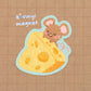 Cheese Mouse Vinyl Magnet