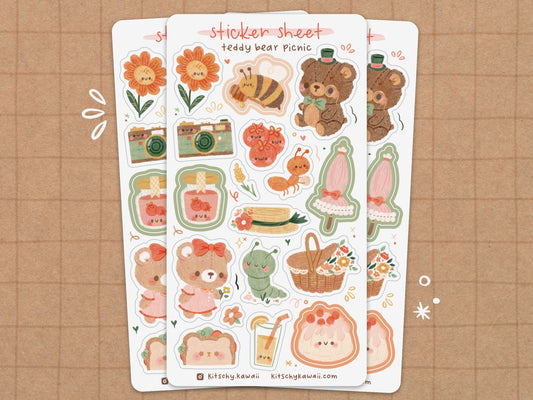 Teddy Bear Picnic Sticker Sheet