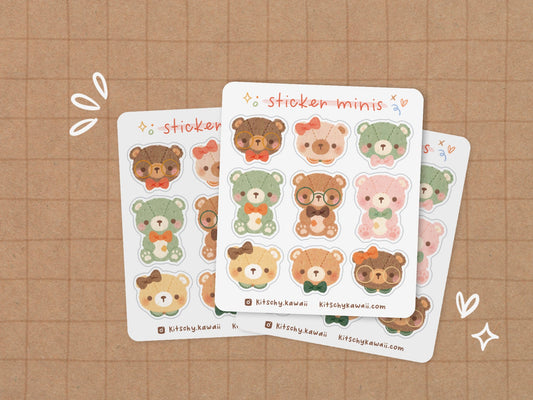 Teddy Bear Mini Sticker Sheet