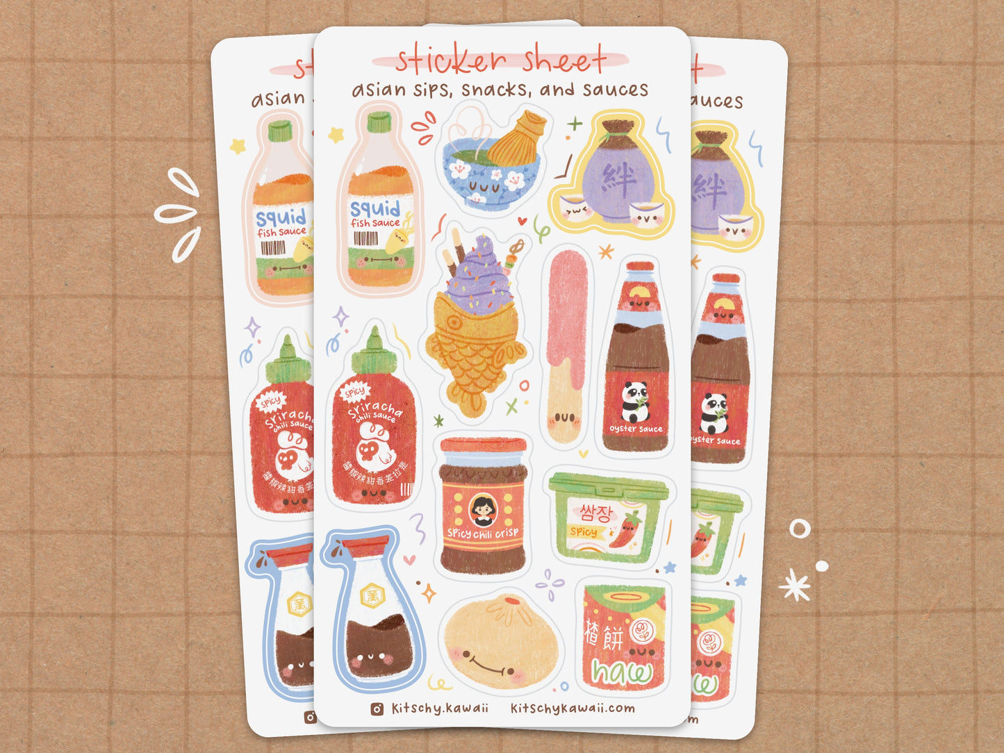 Asian Snacks 2 Sticker Sheet