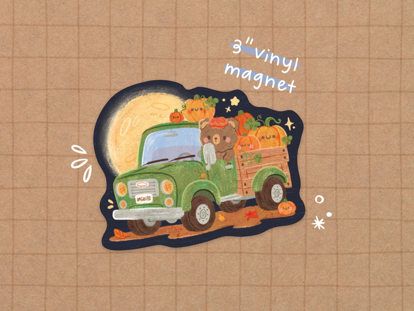 Pumpkin Truck Magnet